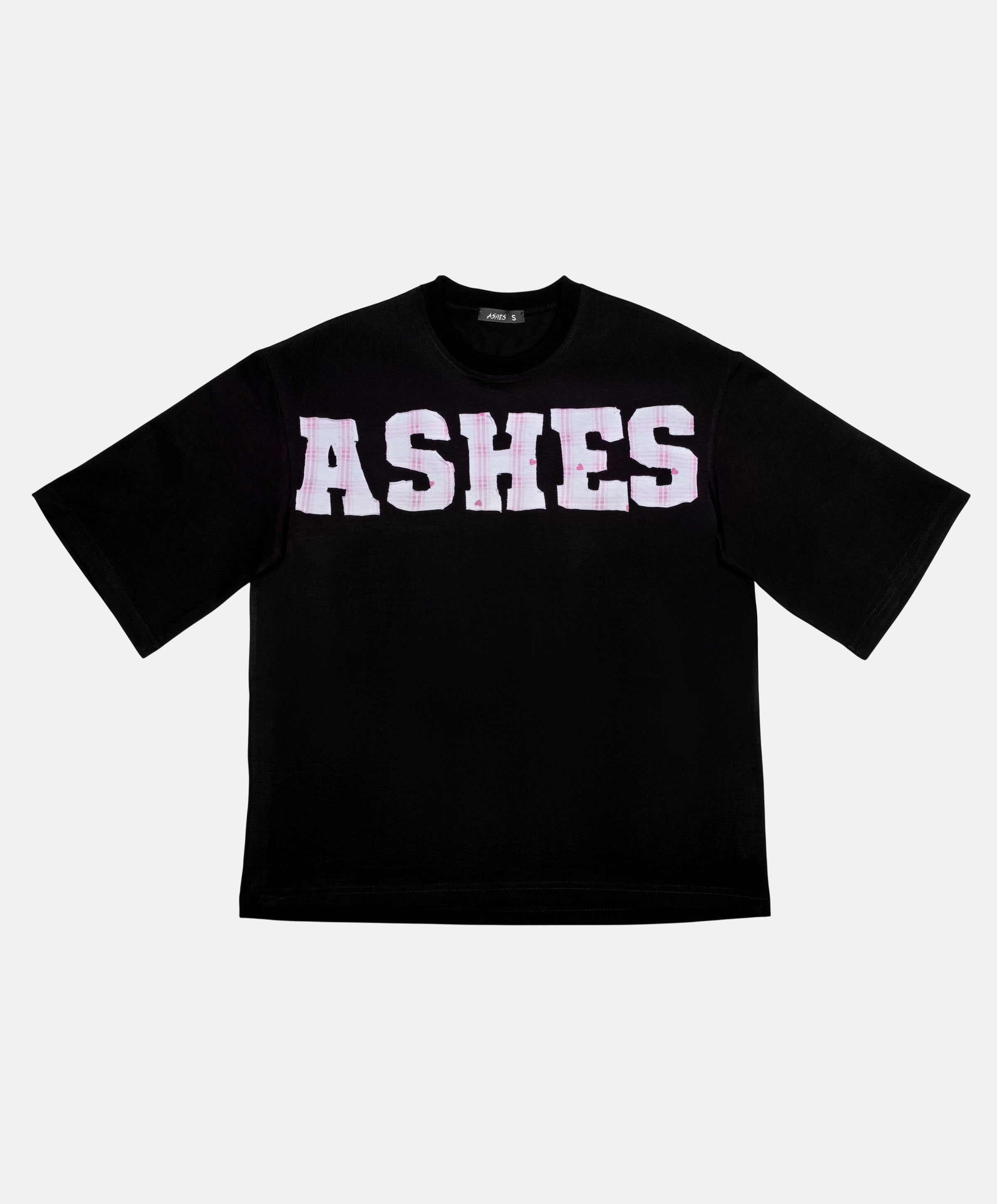 ASHES PLAID TEE — BLACK