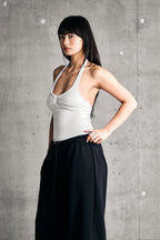 SOFT HALTER BODY — WHITE