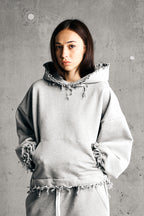 TRACE II HOODIE — GREY MELANGE