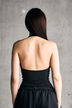 SOFT HALTER BODY — BLACK