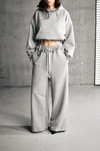 TRACE II HOODIE — GREY MELANGE