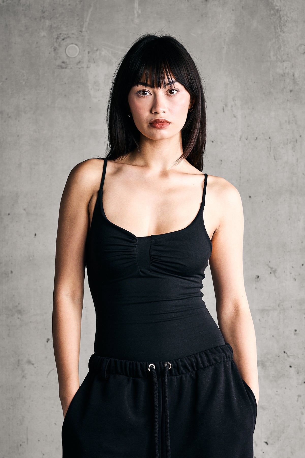 SOFT CAMI BODY — BLACK