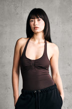 SOFT HALTER BODY — CHOCOLATE