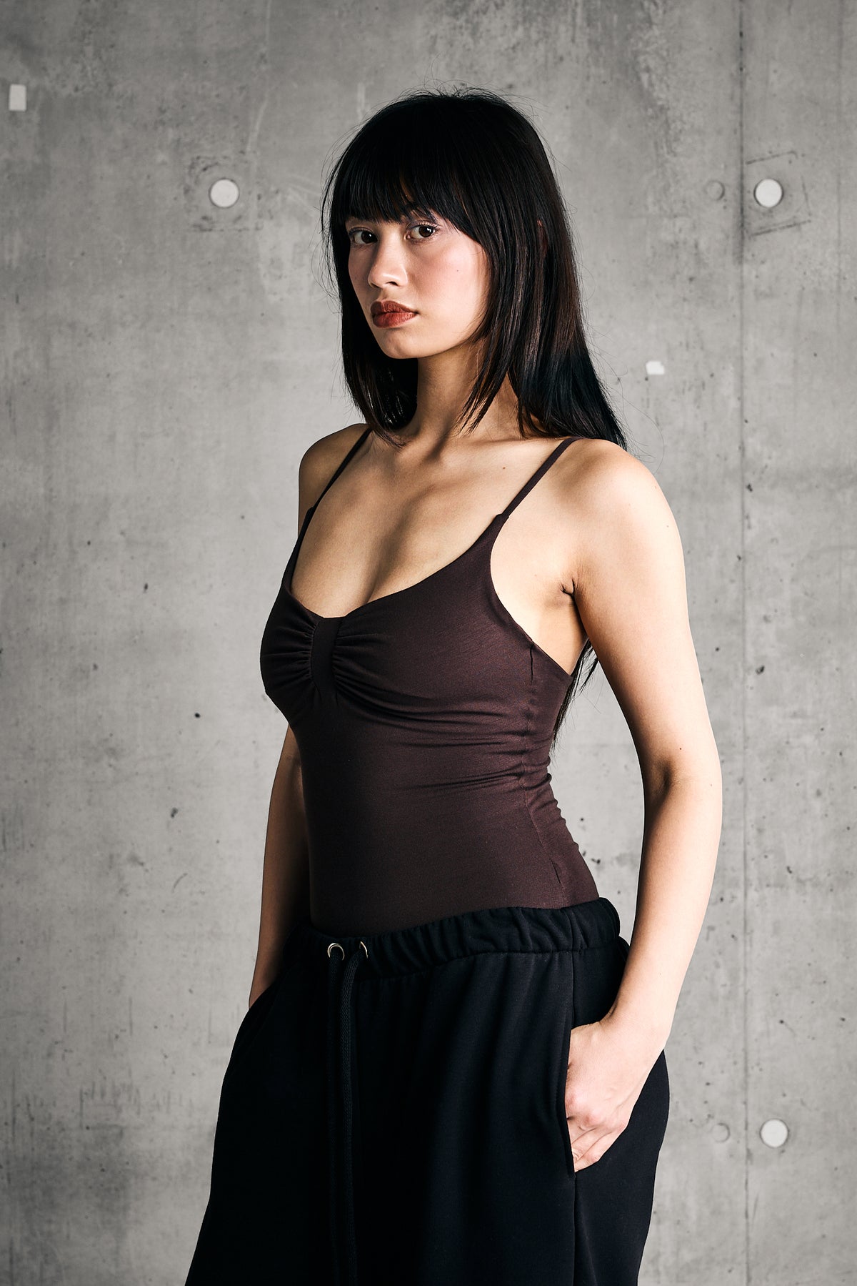 SOFT CAMI BODY — CHOCOLATE