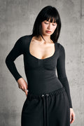 SOFT LONGSLEEVE BODY — BLACK