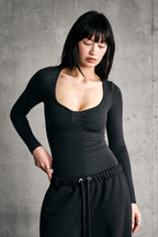 SOFT LONGSLEEVE BODY — BLACK