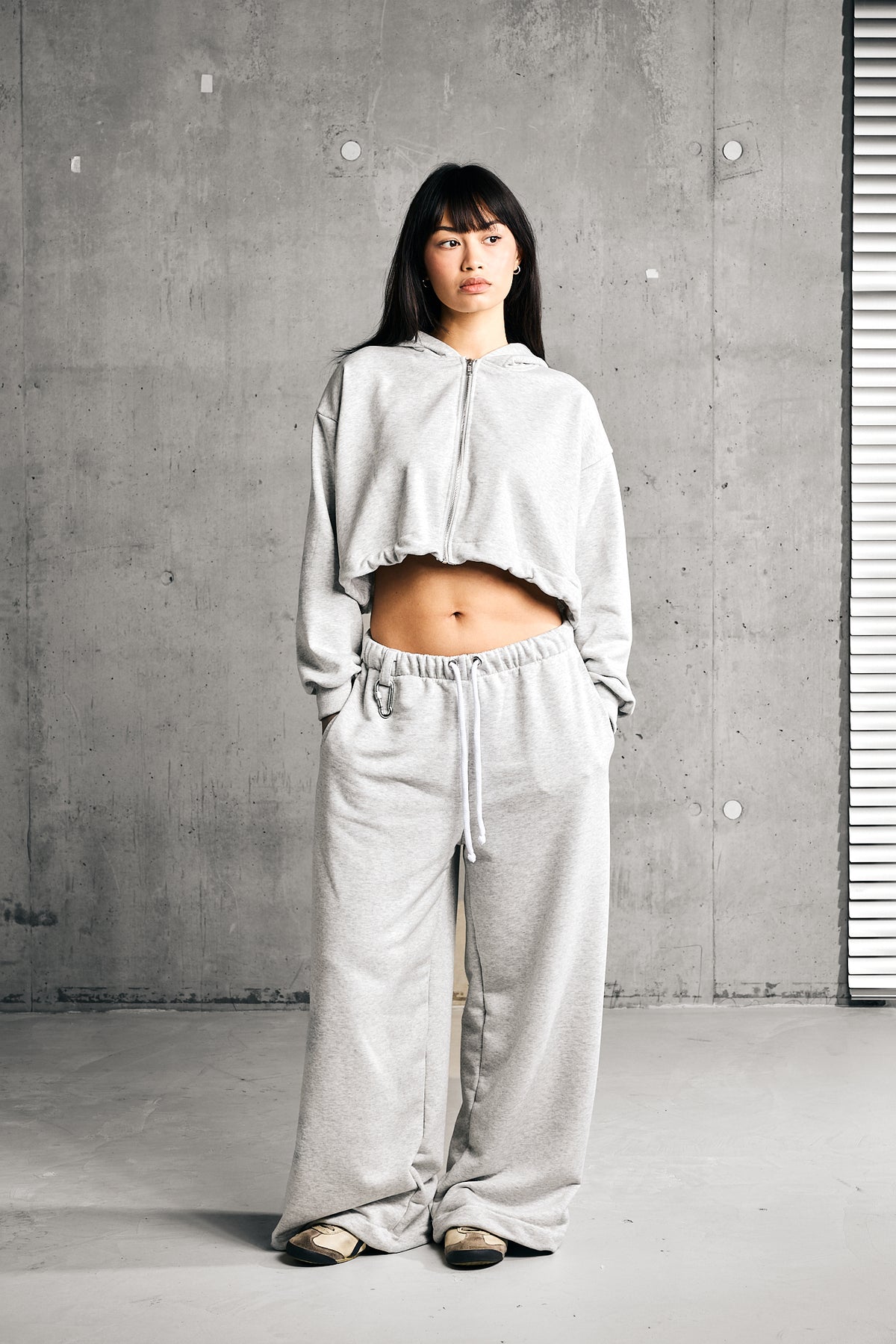 FORM ZIP — GREY MELANGE
