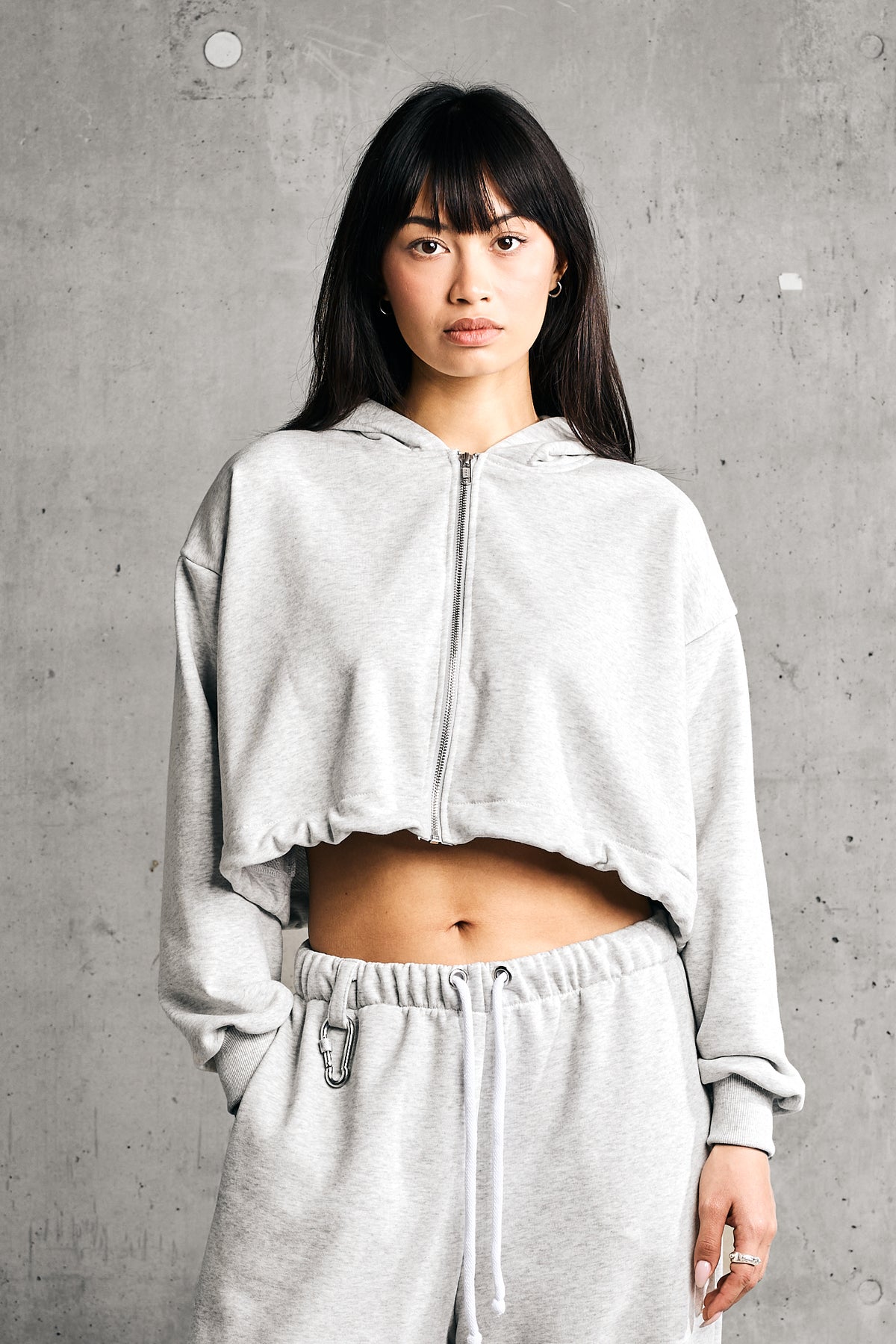 FORM ZIP — GREY MELANGE