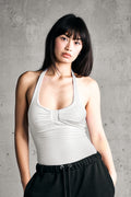 SOFT HALTER BODY — WHITE