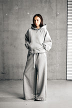 TRACE II HOODIE — GREY MELANGE