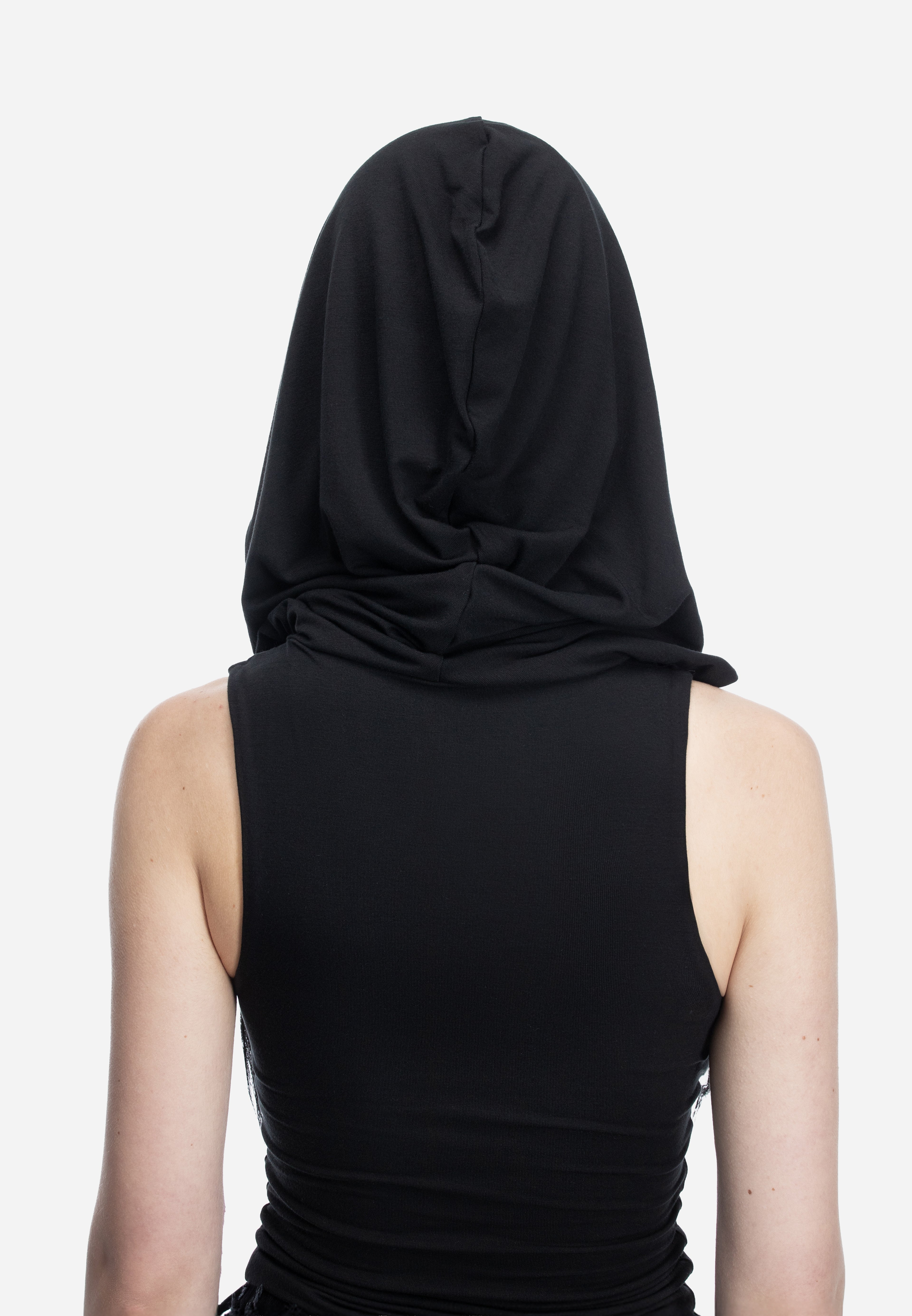 HOODED TANK TOP BLACK