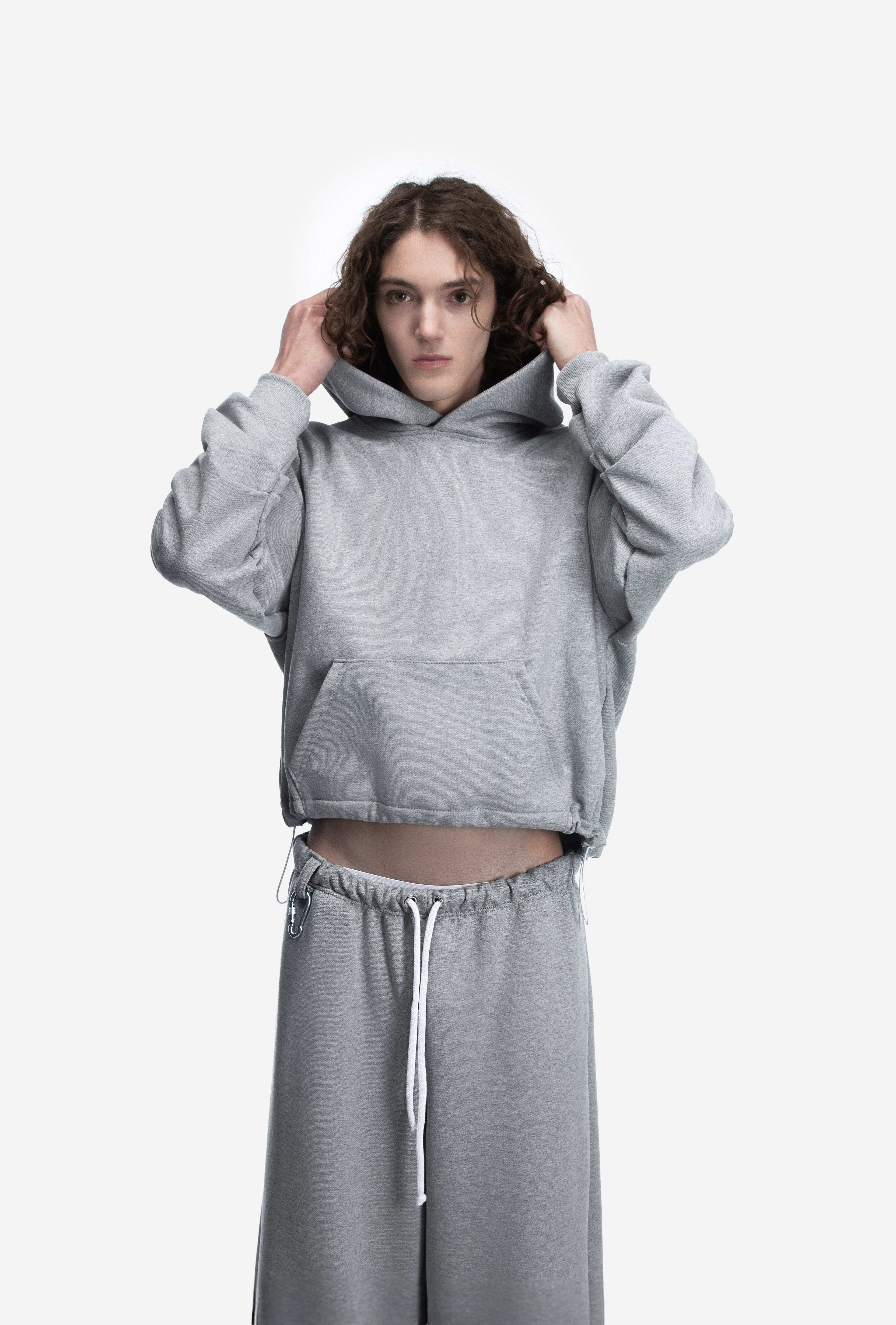 ASH HOODIE GREY MELANGE
