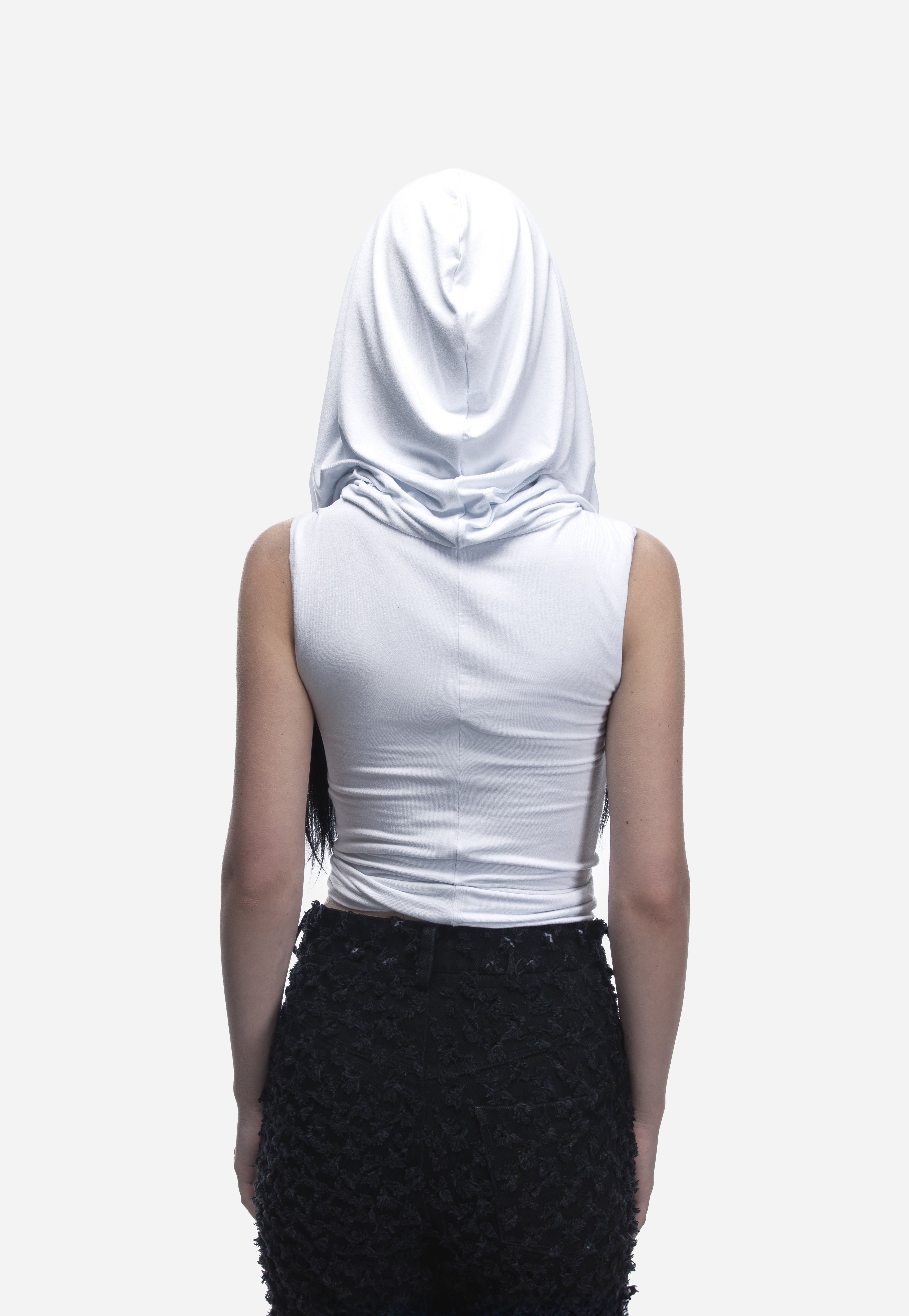 HOODED TANK TOP WHITE