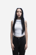 HOODED TANK TOP WHITE