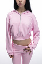 ASH CROPPED ZIP HOODIE
