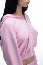 ASH CROPPED ZIP HOODIE