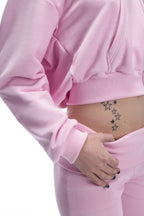 ASH CROPPED ZIP HOODIE