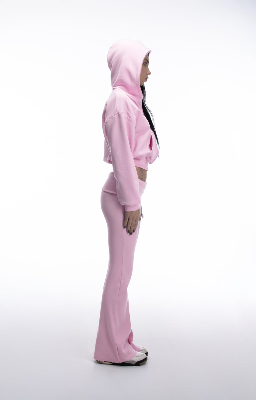 ASH CROPPED ZIP HOODIE