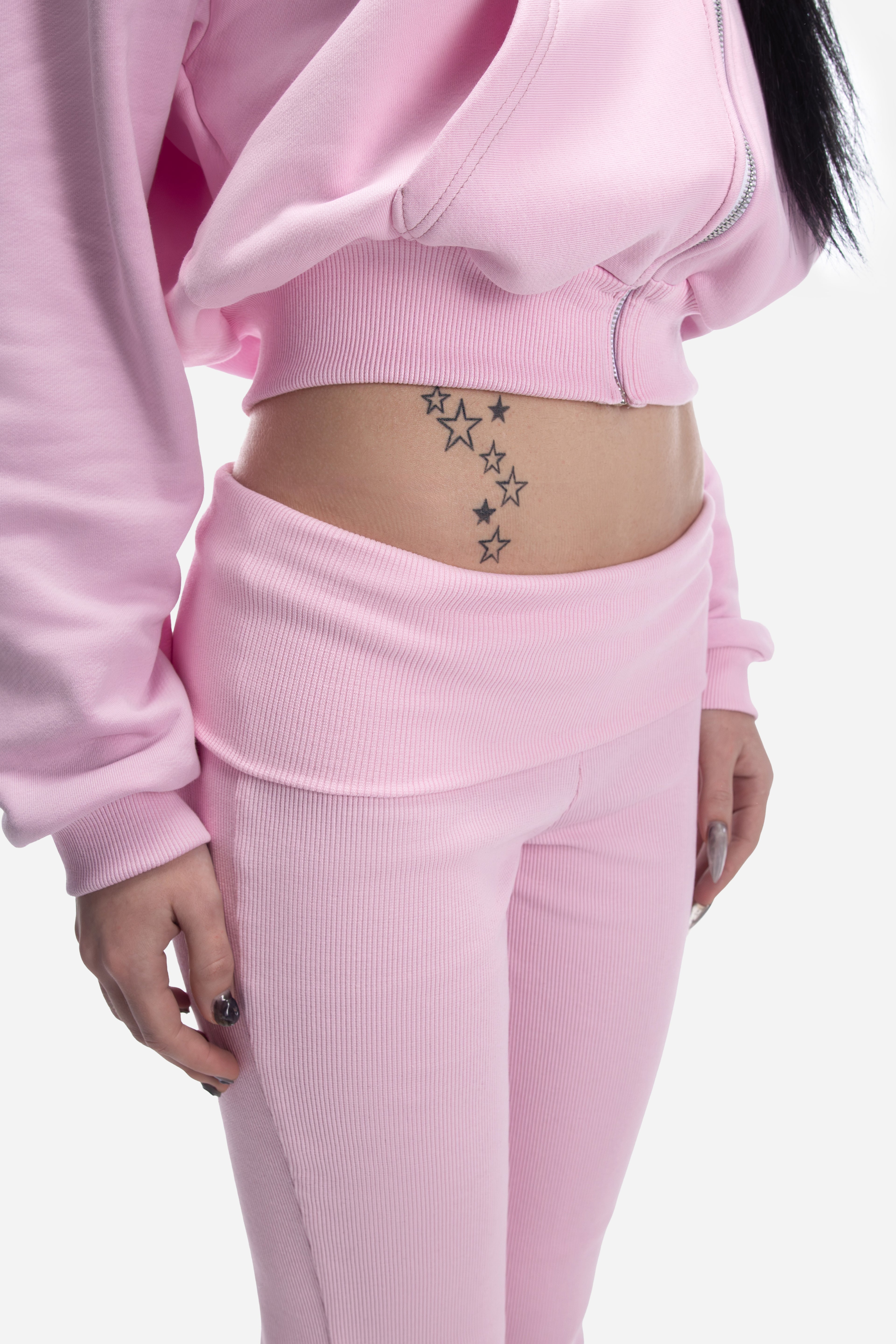 ASH FOLDOVER PANTS  BABY PINK