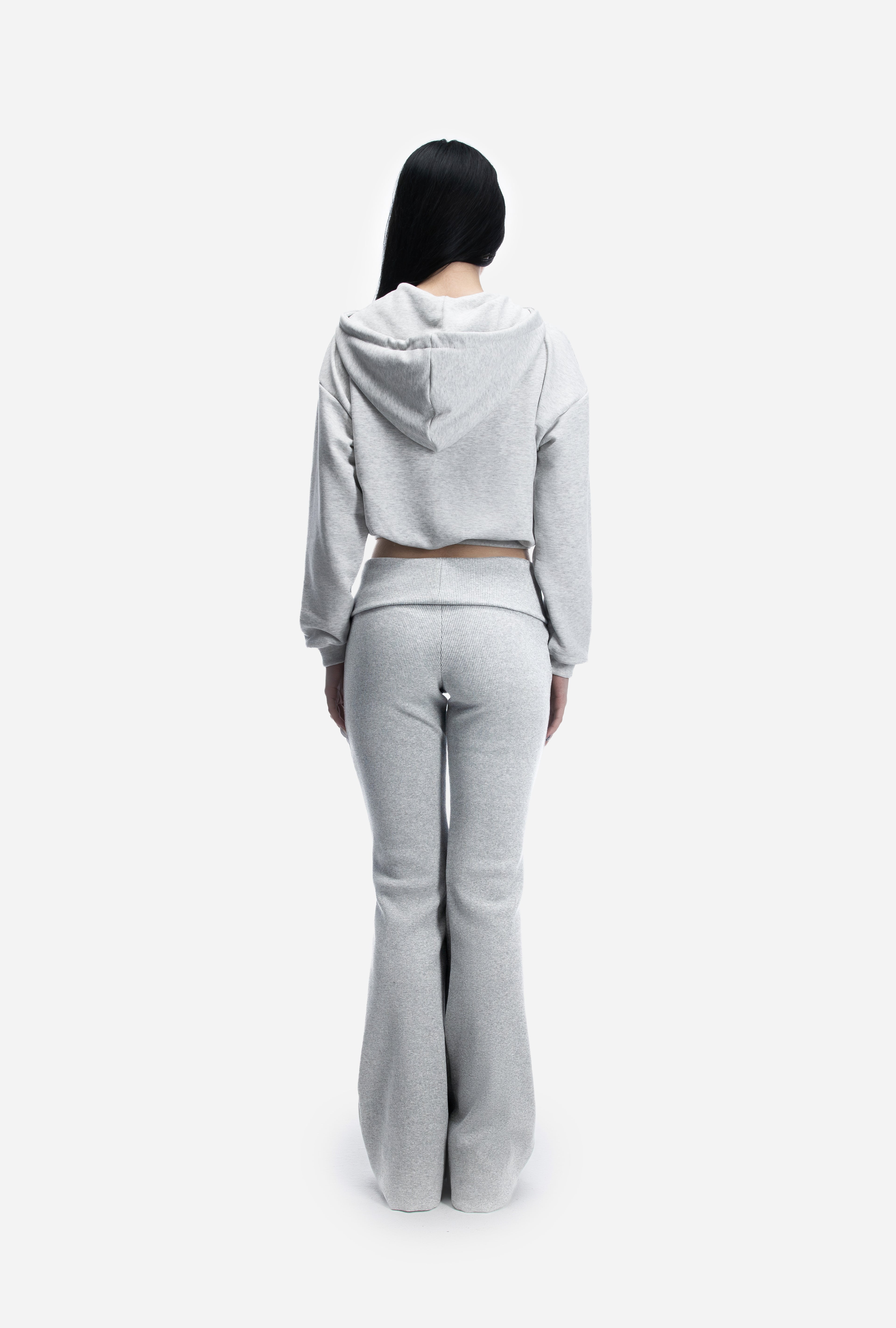 ASH CROPPED ZIP HOODIE