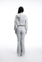 ASH CROPPED ZIP HOODIE