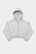 ASH CROPPED ZIP HOODIE