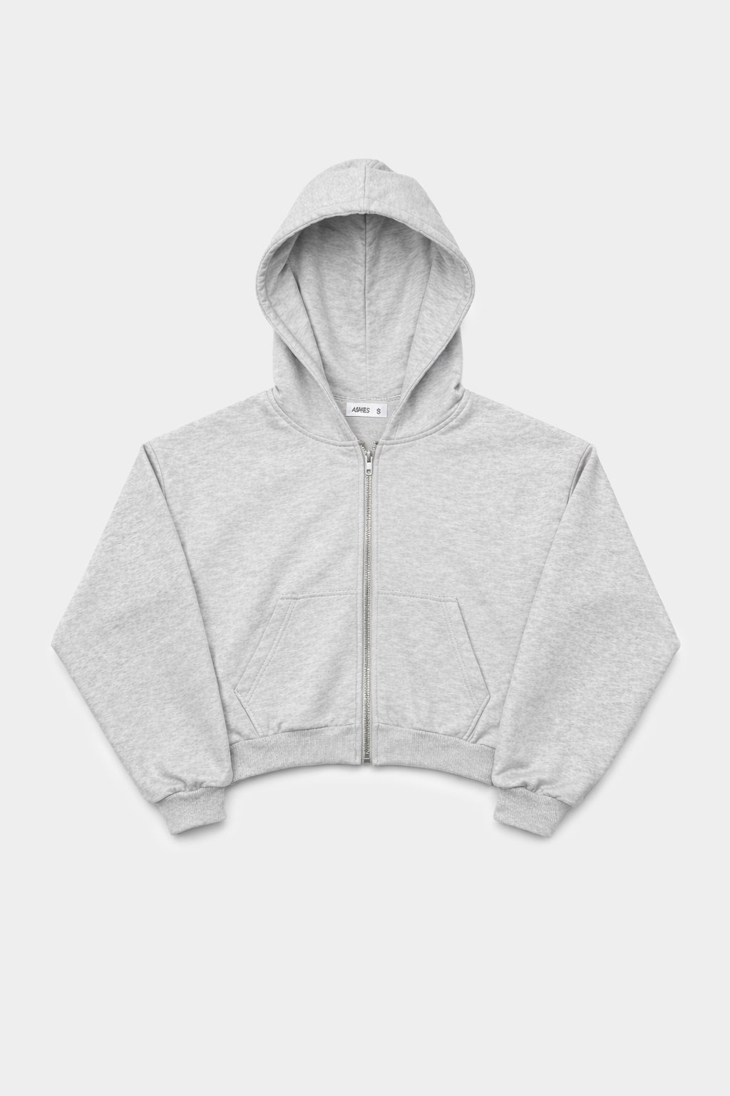 ASH CROPPED ZIP HOODIE